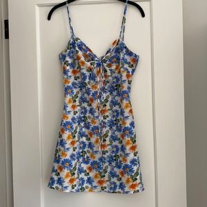 Floral silk dress